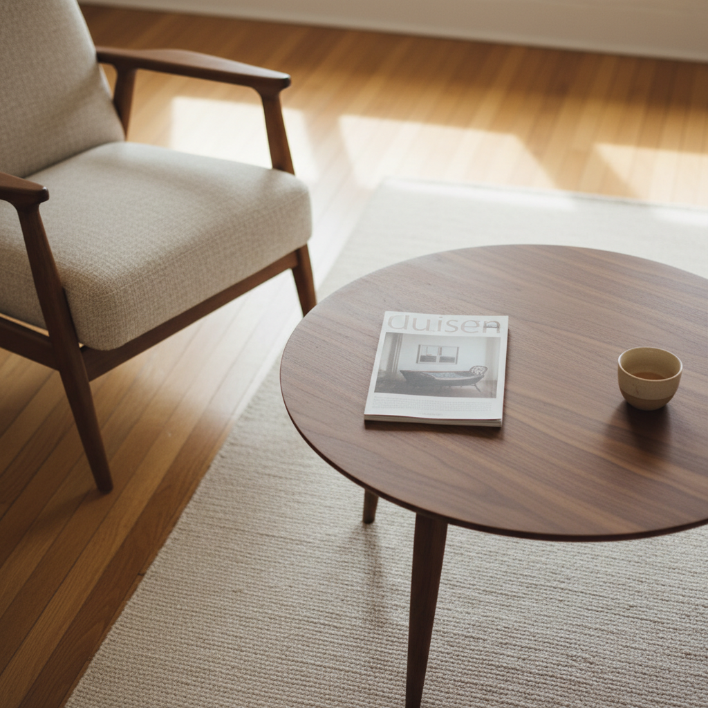 Mid-Century Modern Coffee Table – 1950s Classic in a Contemporary Interior