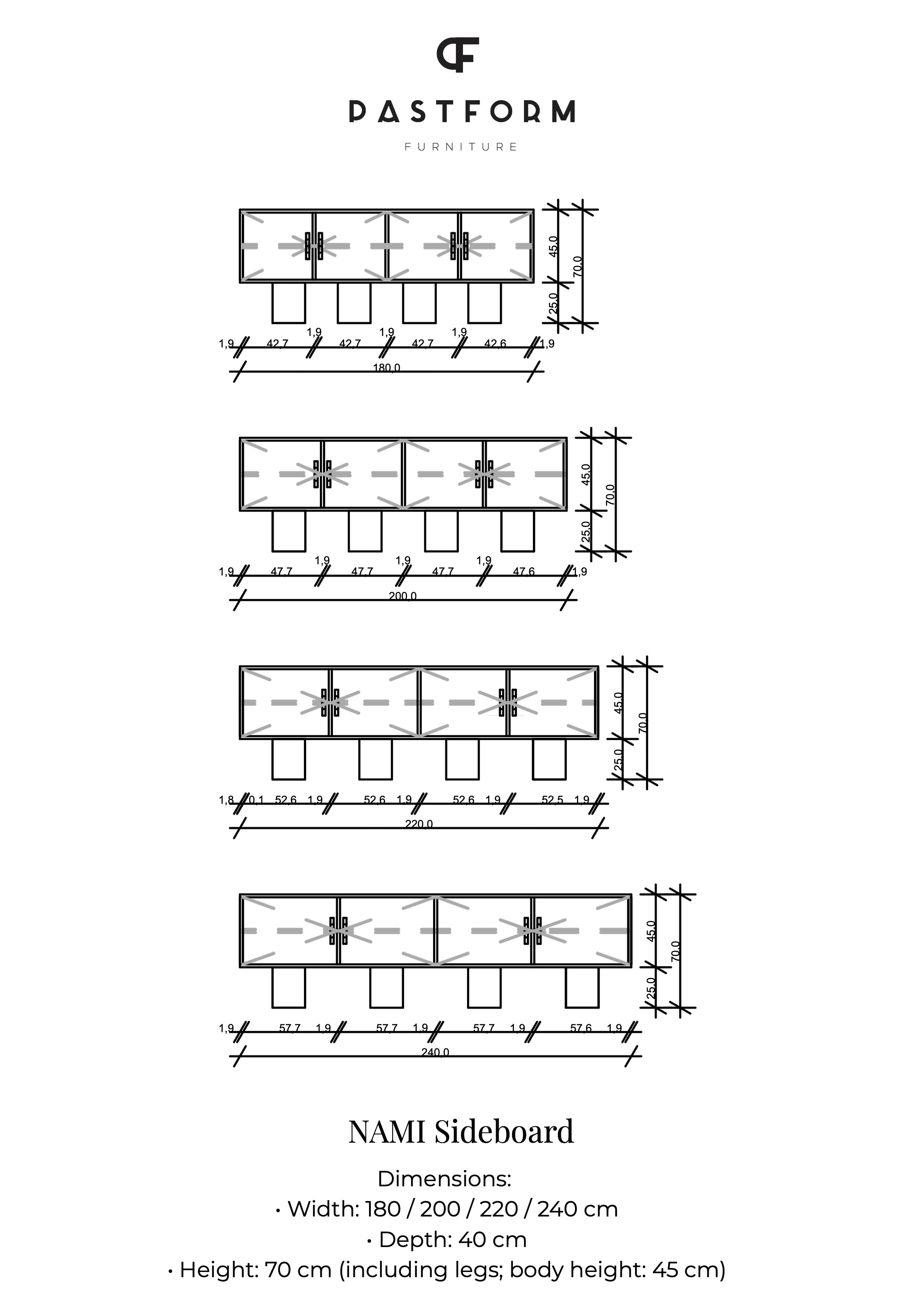 Komoda NAMI LONG TV VINYL